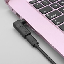 Scentu Dc Güç Adaptörü Dönüştürücü USB Tip-C Dişi 5.5x2.5mm Erkek Jack Konnektörü Asus Lenovo Toshiba Dizüstü Dizüstü Bilgisayar Adaptörü (Yurt Dışından)