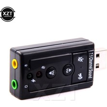 Scentu Düşük Harici USB Ses Ses Kartı Adaptörü Sanal 7.1 USB 2.0 Mikrofon Hoparlör Ses Kulaklık Mikrofon 3.5mm Jack Dönüştürücü (Yurt Dışından)