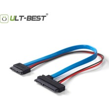 Scentu Ult-Best Ince Sata Kablosu Seri Ata 7 + 15 22PIN - Slimline Sata 13PIN 7 + 6 Konnektör Dişi - Dişi 5V Ince Kablolar Dönüştürücü (Yurt Dışından)