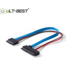 Scentu Ult-Best Ince Sata Kablosu Seri Ata 7 + 15 22PIN - Slimline Sata 13PIN 7 + 6 Konnektör Dişi - Dişi 5V Ince Kablolar Dönüştürücü (Yurt Dışından)