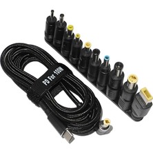 Scentu 100W Tip C Dizüstü Bilgisayar Adaptörü Konnektör Fişi USB Tip C (Yurt Dışından)