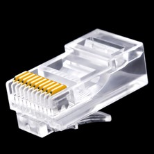 Scentu 30 Adet 10P10C RJ45 RJ48 RJ50 CAT5E Utp Ethernet Konektörü Ağ Modüler Kristal Fiş 10-Pin Ağ Kablosu Konektörü (Yurt Dışından)