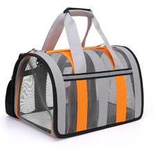 Ethel1 Kedi Çantası Büyük Kapasiteli Crossbody Pet Gezi Nefes Taşınabilir Köpek Sırt Çantası El Tipi Katlanabilir Omuz Köpek Çantası (Yurt Dışından)