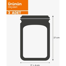 Palpak Klips Kapaklı Kavanoz Görünümlü Saklama Poşeti -9 Adet (3 Büyük 1000ML;3 Orta 700ML;3 Küçük 200 Ml)