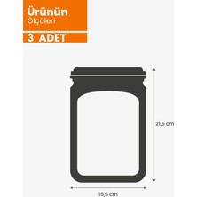 Palpak Klips Kapaklı Kavanoz Görünümlü Saklama Poşeti -9 Adet (3 Büyük 1000ML;3 Orta 700ML;3 Küçük 200 Ml)