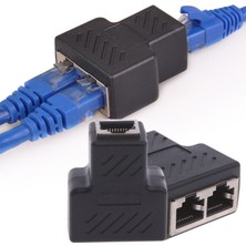 Kecilila Yeni 1 Ila 2 Lan Ethernet Ağı RJ45 Splitter Genişletici Fiş Adaptörü Konnektörü Tee Kafa RJ45 Ağ Adaptörü (Yurt Dışından)