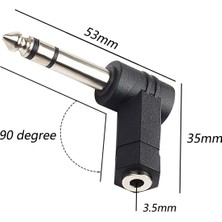 Kecilila 90 Derece Için 3,5 Ila 6,35/6,5 mm 1/4 (Yurt Dışından)