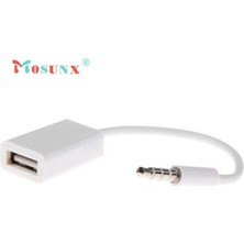 Kecilila Ecosin2 USB Dönüştürücü Kablo Kordonu 3.5mm Erkek Aux Ses Fişi Jakı USB 2.0 Dişi Dönüştürücü Kablo Kordonu Araba Mp3 APRIL28 (Yurt Dışından)