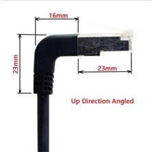 Kecilila Çift Dirsek Aşağı ve Yukarı Açılı 90 Derece 8P8C Ftp Stp Utp Cat 5e Lan Ethernet Ağ Bağlantı Kablosu Kablosu 50 cm (Yurt Dışından)