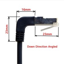Kecilila Çift Dirsek Aşağı ve Yukarı Açılı 90 Derece 8P8C Ftp Stp Utp Cat 5e Lan Ethernet Ağ Bağlantı Kablosu Kablosu 50 cm (Yurt Dışından)