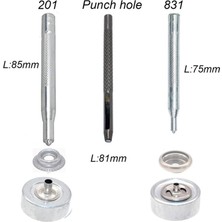 Kecilila 144 Adet 15 mm Paslanmaz Çelik Bağlantı Elemanı Yapış Çıtçıt Düğmesi Deniz Tekne Kanvas Delme Seti Araç Kiti Gümüş (Yurt Dışından)