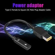Kecilila Dc USB Tip C Dişi Kare Dc Erkek Adaptör Konnektörü Lenovo Thinkpad Dell Hp Asus Dizüstü Bilgisayar Adaptörü 20 V Kare Fiş (Yurt Dışından)