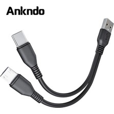 Huizongxu In 1 USB C Kablo Cep Telefonu Şarj Aleti Kablosu Ayırıcı Mikro USB Kısa Kablo Vıvo Oppo Tip C Şarj Kablosu Xiaomi Huawei Için (Yurt Dışından)