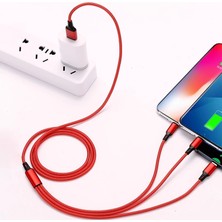 Huizongxu Sıcak Satış 2 M 3 In 1 Mikro USB Tip C Şarj Kablosu Çoklu USB Bağlantı Noktası Çoklu USB Şarj Kablosu Usbc Cep Telefonu Kablosu Samsung Için (Yurt Dışından)