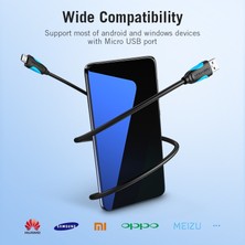 Huizongxu Vention Mikro USB Kablosu Hızlı Şarj Kablosu Android Cep Telefonu Için Veri Senkronizasyonu Şarj Aleti Kablosu Samsung Htc Xiaomi Için USB C Kablosu (Yurt Dışından)