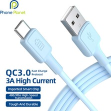 Huizongxu Telefon Gezegen USB C Hızlı Hızlı Şarj Kablosu USB Tip C Cep Telefonu Şarj Cihazı Veri Kablosu Samsung Xiaomi Huawei Poco Android (Yurt Dışından)