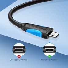 Huizongxu Vention Mikro USB Kablosu Hızlı Şarj Kablosu Android Cep Telefonu Için Veri Senkronizasyonu Şarj Aleti Kablosu Samsung Htc Xiaomi Için USB C Kablosu (Yurt Dışından)