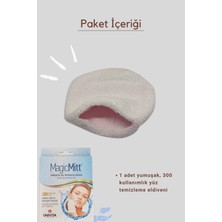 Univita 300 Kullanımlık Mikrofiber Makyaj Ve Yüz Temizleme Eldiveni - Su ile Temizleme Kolaylığı - Tekli