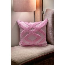 Mislina Home Bohem Dekoratif Yastık Kılıfı Kırlent Kılıfı 43X43 cm Pembe