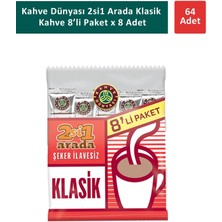 Kahve Dünyası 2si1 Arada Klasik Kahve 8 x 12 gr x 8 Adet