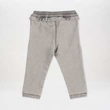 Panço Kız Bebek Fırfır Detaylı Denim Pantolon