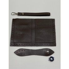 Karan Tuhafiye Cüzdan Kiti / Örgü Cüzdan Kiti / Kahve