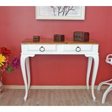 Masifart Karen 100 cm Çekmeceli Dresuar Çam Tablalı Makyaj Masası