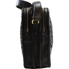 Gön Handmade Kadın Deri Postacı Çanta Fraktal