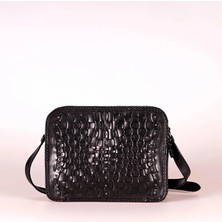 Gön Handmade Kadın Deri Postacı Çanta Fraktal