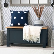 Masifart Vivera Kapaklı Masif Tablalı Ahşap Sandık