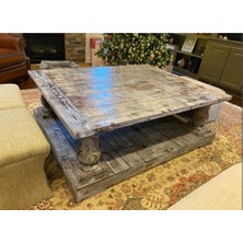 Masifart Vespa Ahşap Orta Sehpa