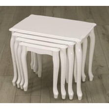 Masifart Sputare Yeni Lükens Zigon Sehpa Beyaz Lake