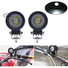 ŞüsCarOto Aksesuar Yuvarlak Tek LED Bar Beyaz Sis Farı Araç Motosiklet Off Road Atv Forklift LED Lamba Projektör Metal Arazi Çalışma Lambası 2 Adet 10W
