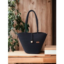 Home Decors By Özlem Omuz Çantası Plaj Çantası Hasır Çanta El Emeği Handmade Tasarım Tarz Yaz MODA-30CMX40-42CM