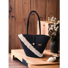 Home Decors By Özlem Omuz Çantası Plaj Çantası Hasır Çanta El Emeği Handmade Tasarım Tarz Yaz MODA-30CMX40-42CM