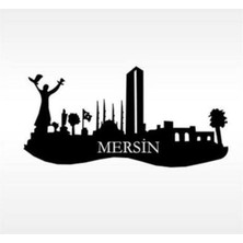 Karavan Mersin Silüeti Kamp Araç Sticker Araç