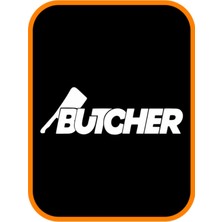 Eyba Sticker '' Butcher - Kasap '' Oto Sticker Motor Sticker 20X7 cm Beyaz