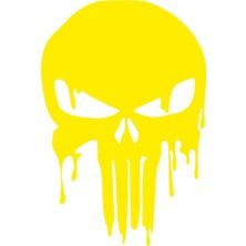Punısher Marvel Oto Sticker Sarı
