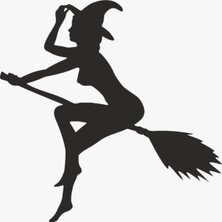 Cadı 2 Adet Sağ ve Sol Oto Sticker Motor Sticker 15X15 cm Siyah