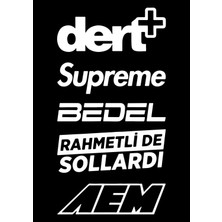 Eyba Sticker Arka Cam Sticker Set Oto Sticker Araba Sticker 20 x 35 cm