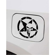 Eyba Sticker Oto Yakıt Depo Kapağı Sticker Siyah 11CM