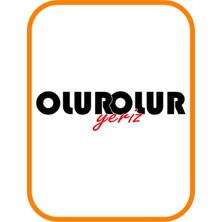 '' Olur Olur Yeriz '' Oto Sticker Motor Sticker 20X7 cm Siyah