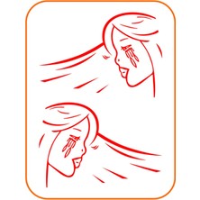 Ağlayan Kadın Ticari Araçlar Sağ-Sol 2 Adet Takım Oto Sticker 40X28 cm Büyük Boy Kırmızı