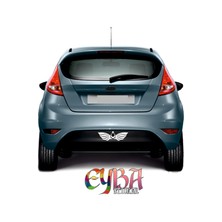 Ay Yıldız Kanatlı Türk Bayrağı 30X6 cm Oto Kapı Cam Kaput Sticker