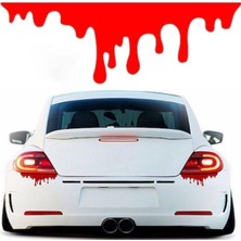 Eyba Sticker Kan Damlası 1 Adet Oto Sticker,far Altı Kan Damlası Kırmızı Renk, Araba Sticker,