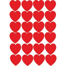 Eyba Sticker Minik Kalpler 24 Adet Duvar Sticker - Oto Sticker -1 Adeti 2.5 cm