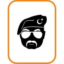 Pöh Özel Harekat Oto Sticker Motor Sticker 15X13 cm Siyah