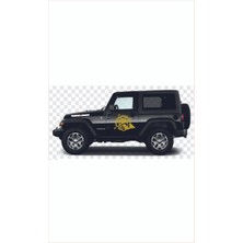 Pusula Dağ Off Road Araba Sticker, 50 x 40 cm Gold Oto Sticker
