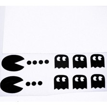 Eyba Sticker Pac Man Oto Arka Cam Sticker Siyah 25X4 cm