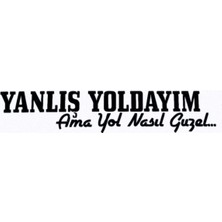 Yanlış Yoldayım Sticker 16X4